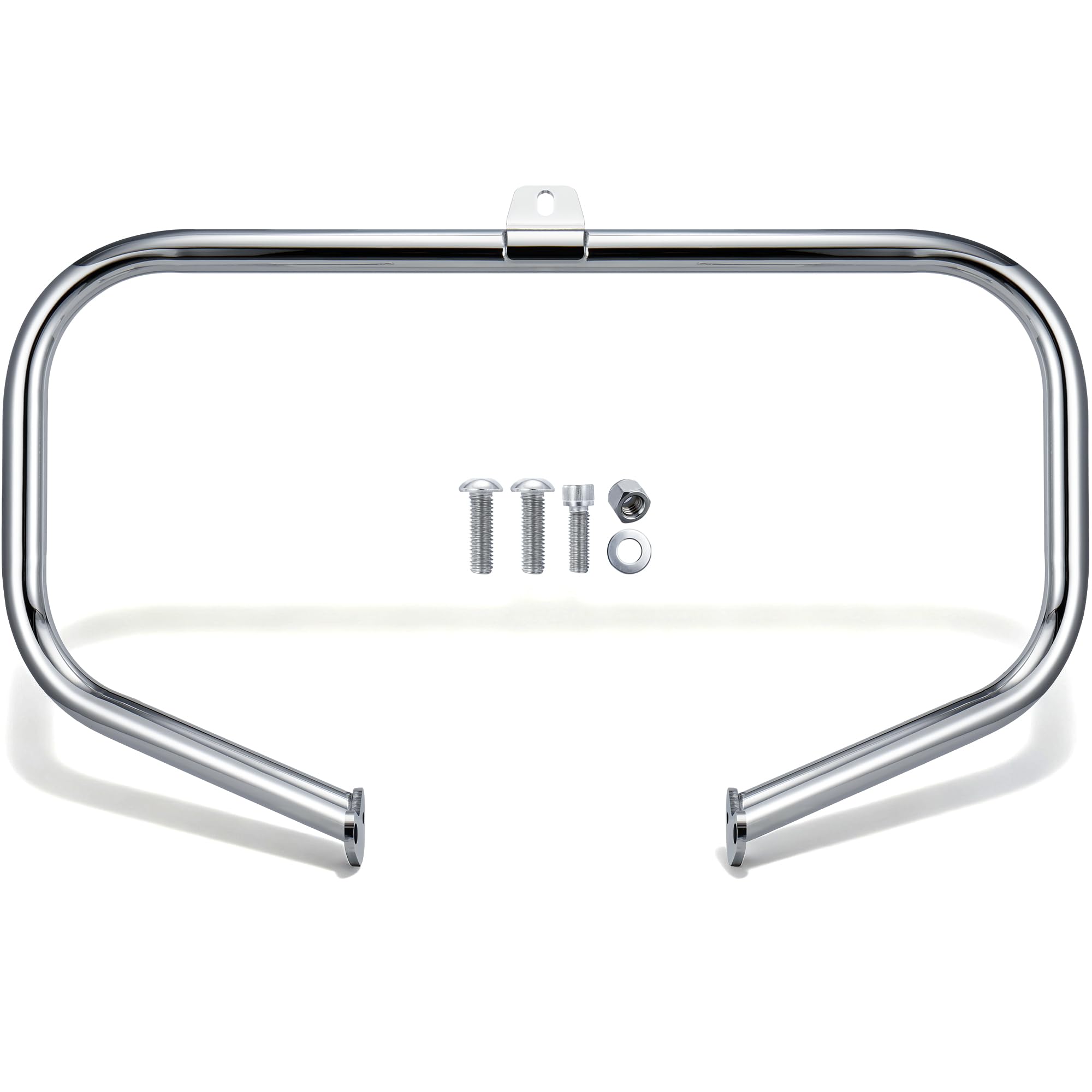 MoKitDora Engine Guard Highway Crash Bar 1.25" Fat for Harley 2000-2017 FL Heritage Softail Classic Deluxe Fat Boy FLSTF Models, Chrome