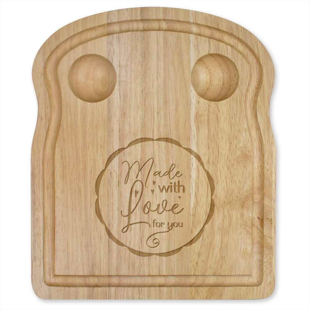 Azeeda 'Made with Love' Wooden Breakfast Board (WB00069614)