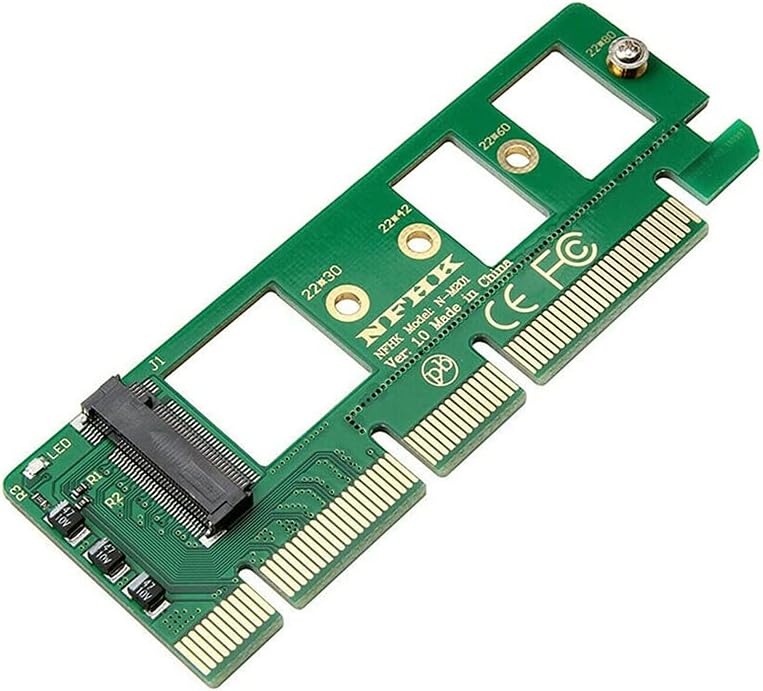 Acxico 1Pcs M.2 NGFF to Desktop PCIe x4 x8 x16 NVMe SATA Dual SSD PCI Express Adapter Card