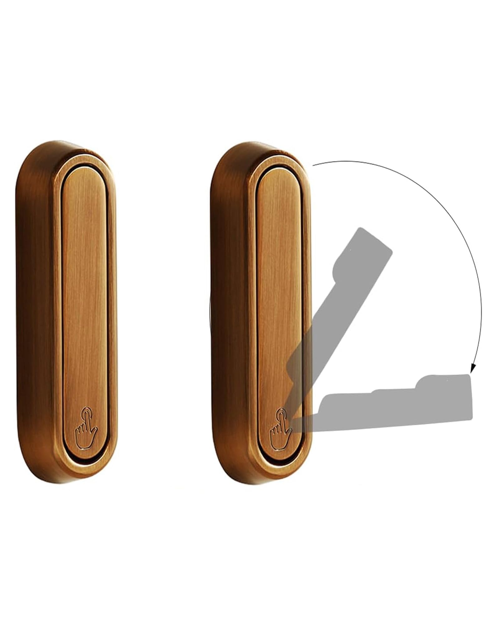 RSRSR 2 Pack Foldable Coat Hooks - Invisible Folding Retractable Wall Hooks - Heavy Duty Space-Saving Devise(Brass)
