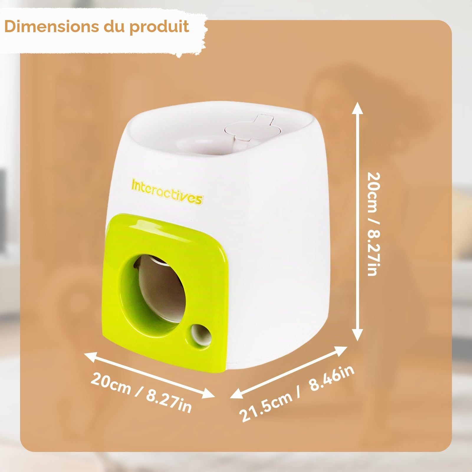 Lanceur automatique de balles pour chien, lanceur interactif de balles de tennis rechargeable, jouet d'entraînement intérieur extérieur