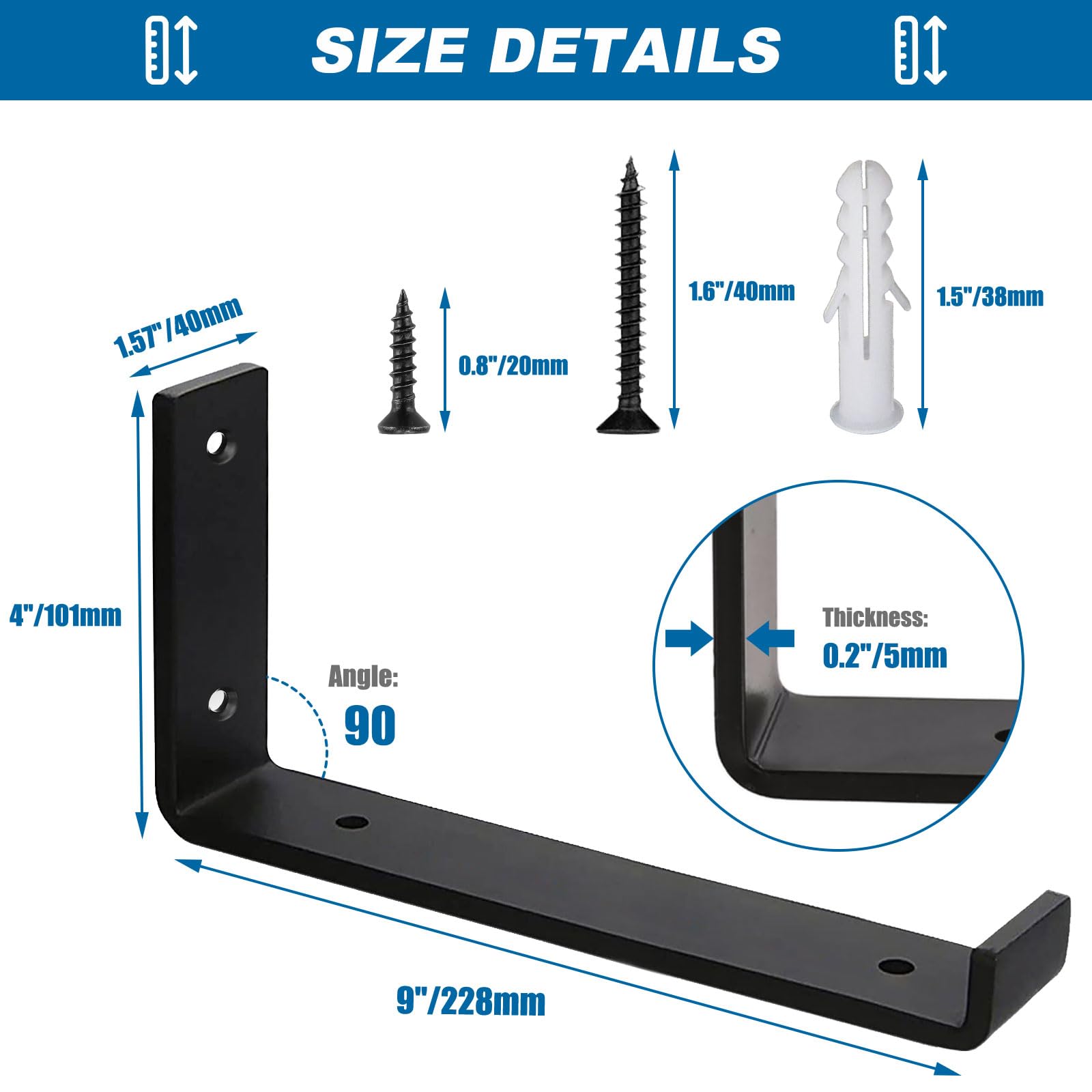 VTOPVMAX Scaffold Board Shelf Brackets 8 Pack - Image 2