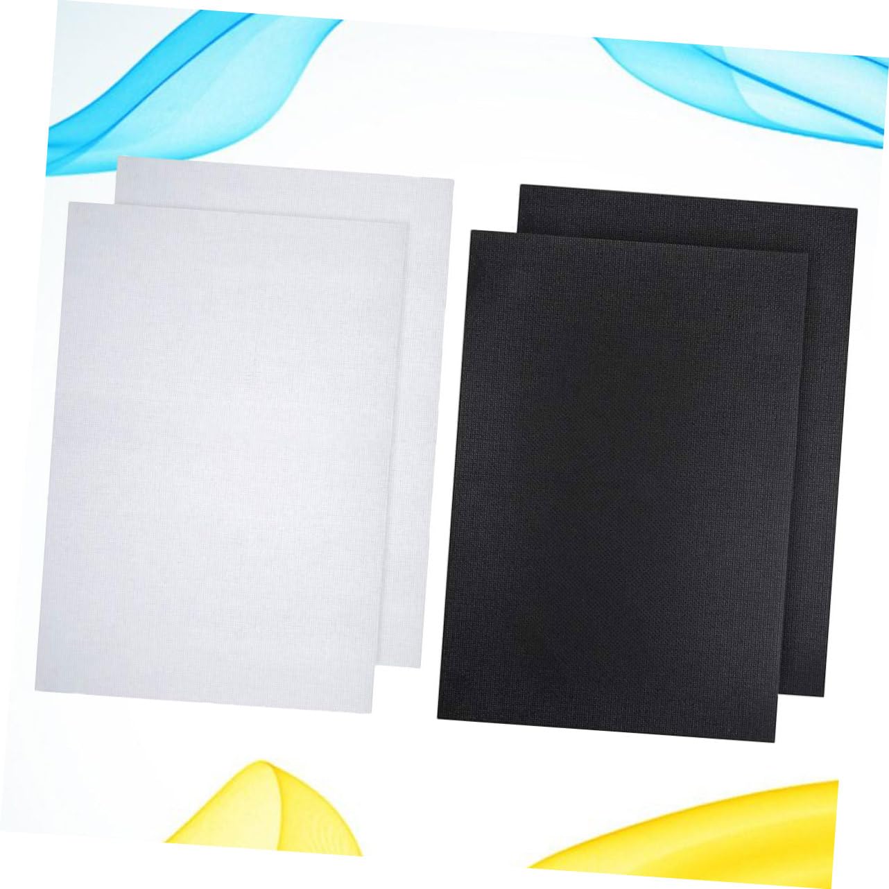 NUOBESTY DIY Cross-Stitch Kit 4pcs Embroidery Cloths 30x45cm Funny Designs Polyester Cotton Spandex Home