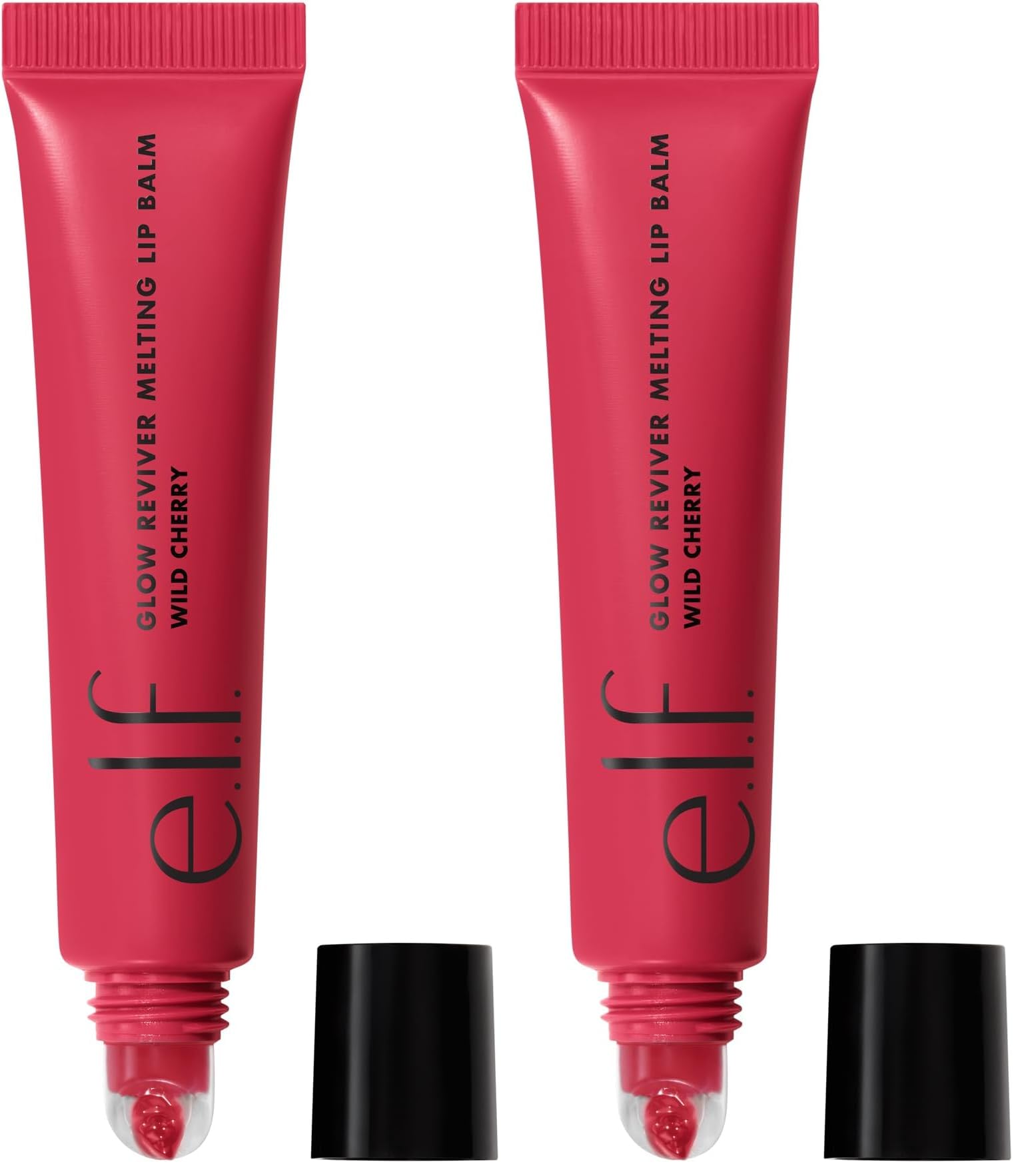 e.l.f. Glow Reviver Melting Lip Balm, Hydrating Tinted Lip Balm For A Glossy Finish & Soft, Supple Lips, Vegan & Cruelty-Free, Wild Cherry: Wild Cherry 0.52 Ounce (Pack of 2)