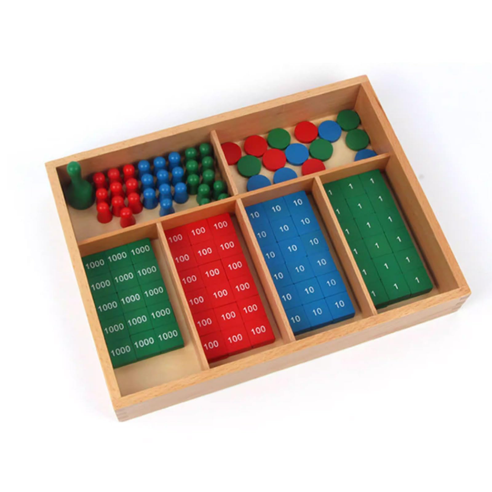 Juego de Sellos Montessori y Set de Operaciones Matemáticas, Juguete de Aprendizaje Aritmético y Sistema Decimal para Niños de 3 años