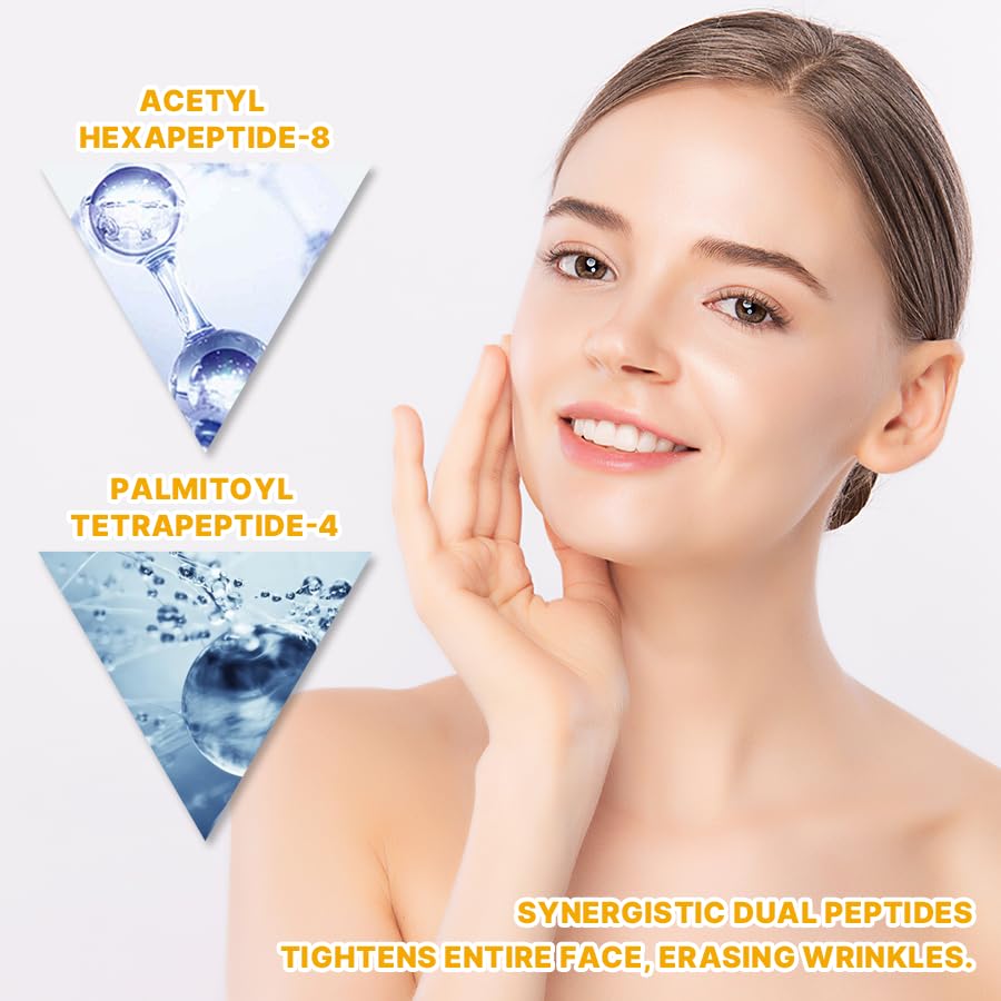 Miniatura 7 de Suero facial multipéptido para antienvejecimiento con aumento de colágeno, reduce las arrugas suero hidratante facial, con acetil hexapéptido8,