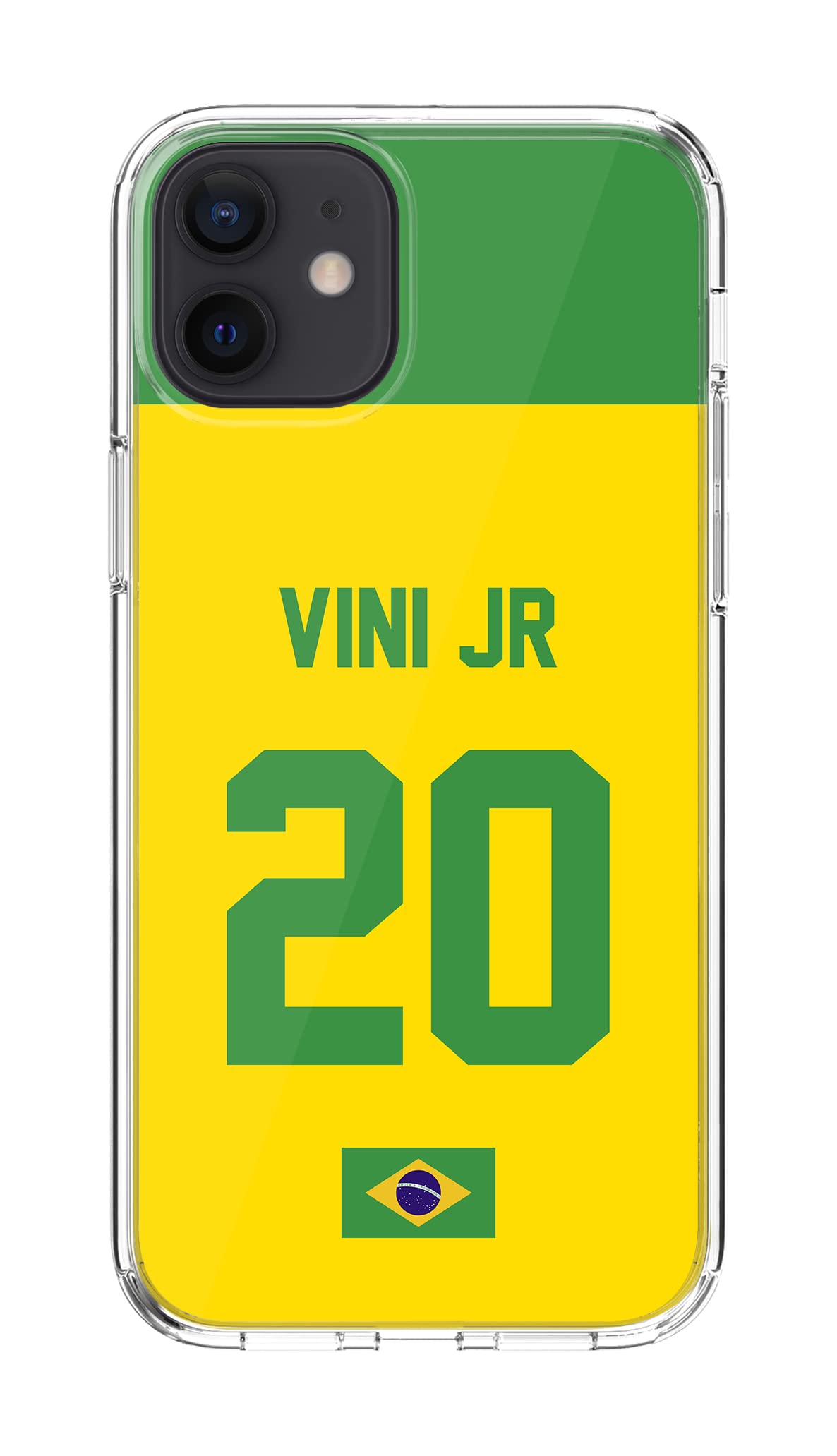 StylizeddStylizedd Classic Clear Case for Apple iPhone 11Soft TPU Gel Thin Transparent Flexible Cover -Football Team - Brazil, Player Name - Vini Jr