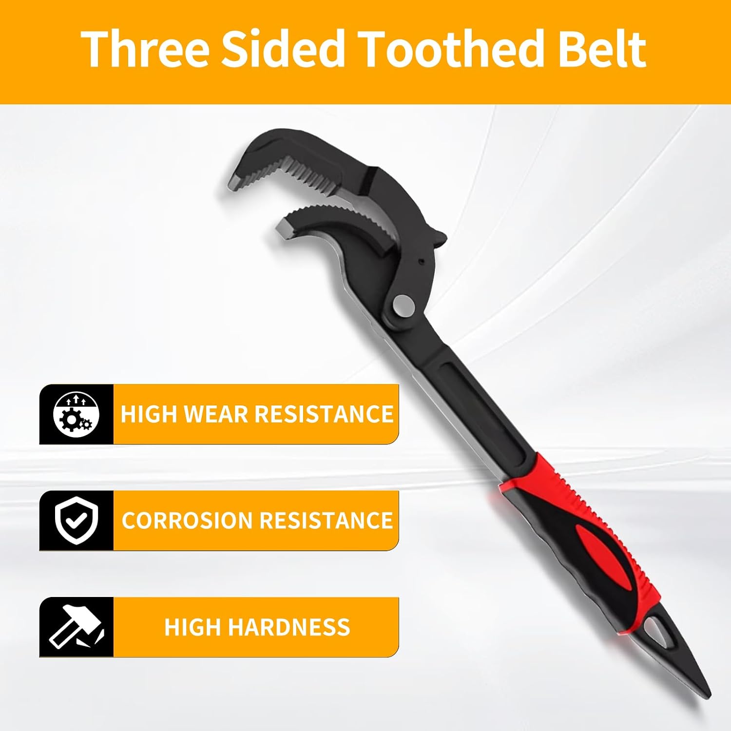 WIN&YING Self Adjusting Pipe Wrench Set, 2 Pack 10'' and 14'' Heavy-Duty Wrench Plumbing Tools, Adjustable Jaws Pipe Tool for 0.55''-2.36'' /14-60mm Nuts Use