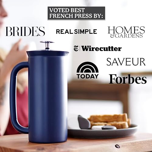 Miniatura 7 de ESPRO P7 French Press - Cafetera y té con aislamiento de acero inoxidable de doble pared arándano 32 onzas