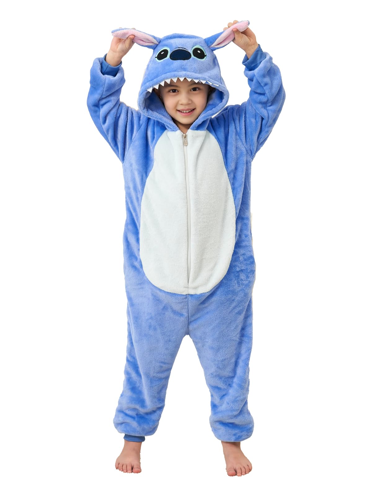 Unisex Kids Flannel Animal Onesie Pajamas - Cosplay Costume for Halloween and Home