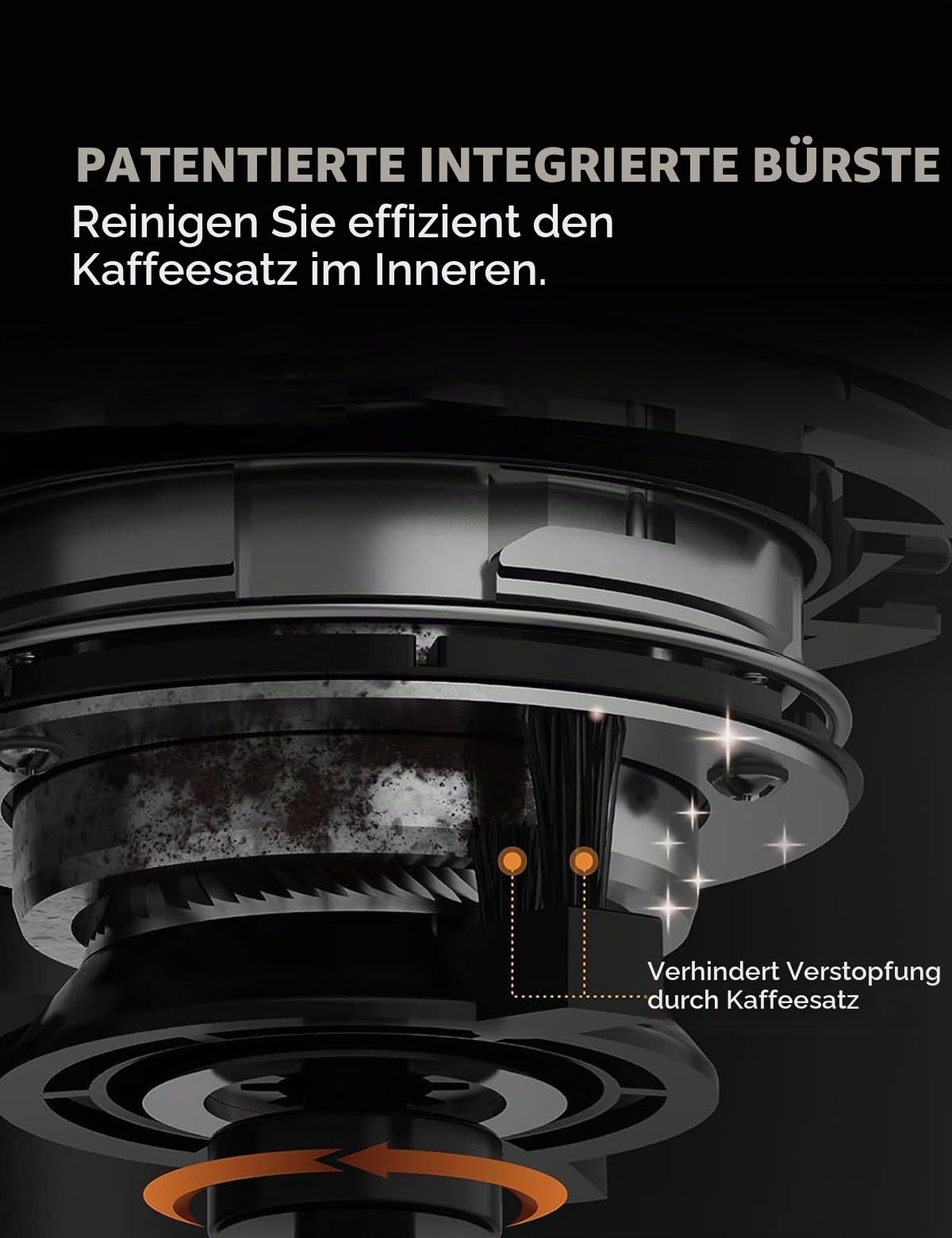 CAFELFFE Elektrische Kaffeemühle für Siebträger und Behälter, 48 einstellbare Mahlstufen mit Antistatik-Funktion für Espresso, Filterkaffee, Pour Over, Cold Brew und French Coffee – ideal für 12 Tasse