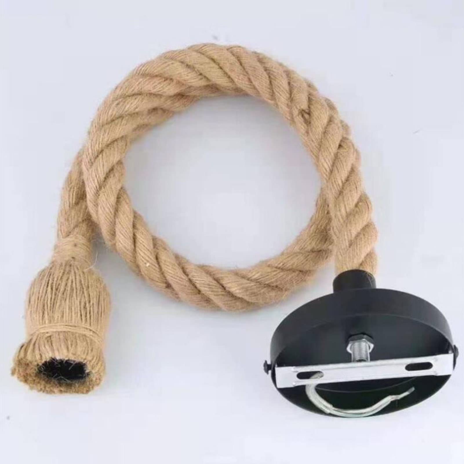 BTMF Pendant Light Hemp Rope, Ceiling Lamp Hemp Rope Single Head Add Artistic Sense for Clothes Shop for Bar (Single Head 1m)