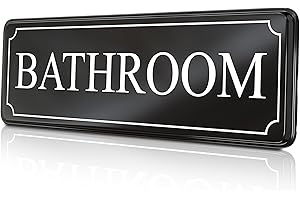 Black White Water Closet Sign Restroom Sign Bathroom Door Signs for Home and Business