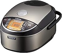 Zojirushi NP-NWC10XB 5.5-Cup Pressure IH Rice Cooker & Warmer - AI Fuzzy Logic, Platinum Pan, Stainless Black