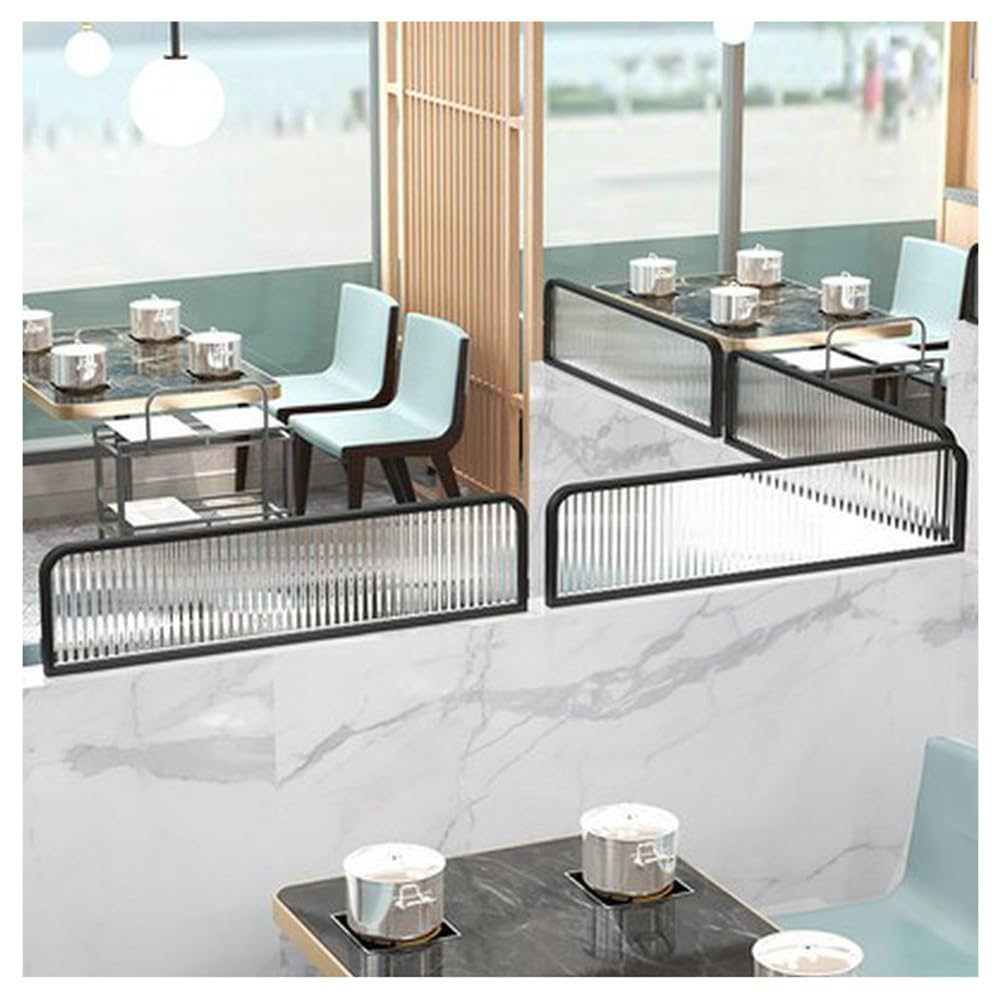 Czarny panel działowy na biurko przegroda biurowa do restauracji i hoteli Rozmiar: 1,2 m x 30 cm Separator stacji roboczej Nowoczesne rozwiązanie do przestrzeni roboczej