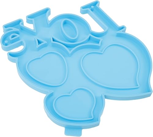 Miniatura 1 de SEWACC 2 piezas de amor marco de fotos molde día de San Valentín ornamento día de San Valentín regalos corazón marco de fotos molde epoxi hecho a