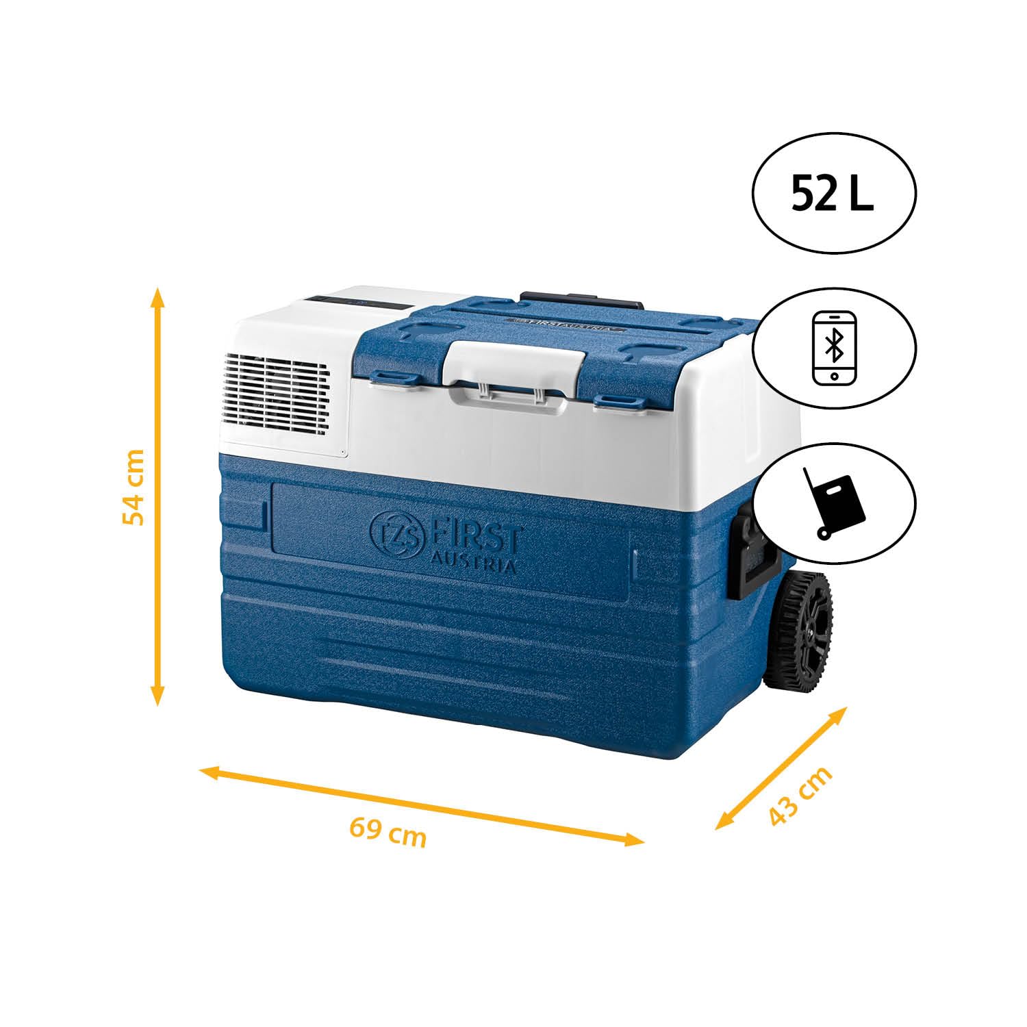 Coolbox Austria 52L -20°C a +20°C LED Light USB Trolley - Dettaglio