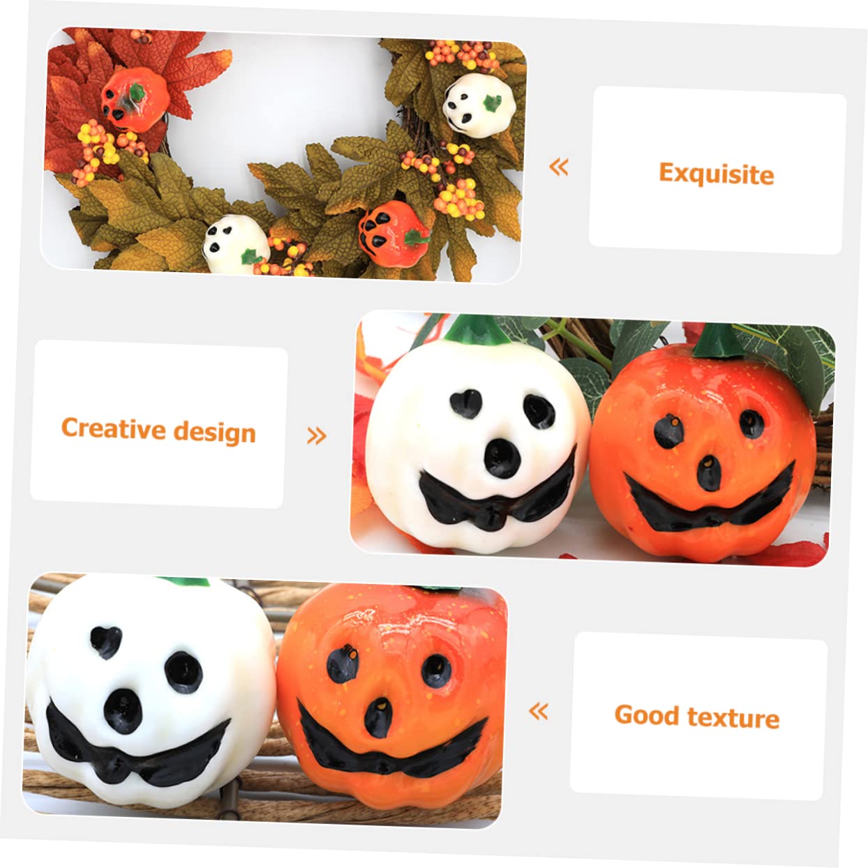 ABOOFAN 48 STK Kleine Kürbis-Ornamente Vasenfüller Dekorative Kürbisse Halloween- Dekorieren Kleiner Halloween-Blumen Künstlich Zur Dekoration Für Schaum