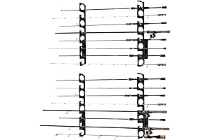 Premium Wall or Ceiling Fishing Rod Rack
