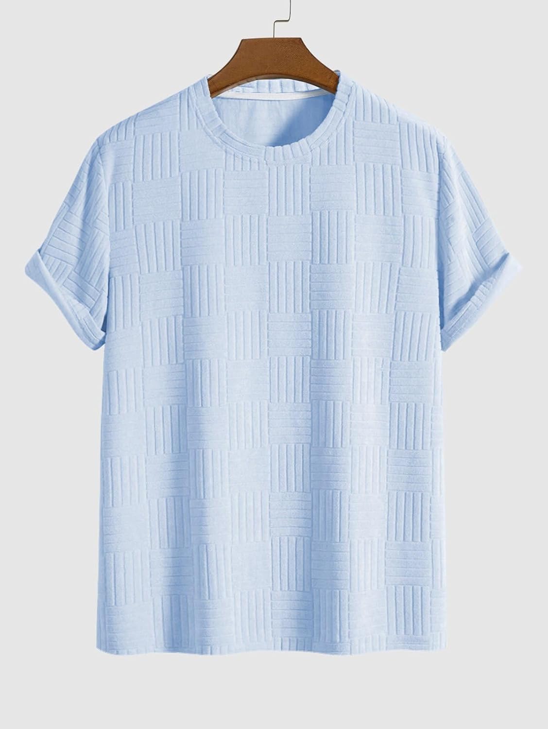 ZAFUL Men's Jacquard Terry Cloth Textured Short Sleeves T Shirt Or Shorts -Co-ord Available