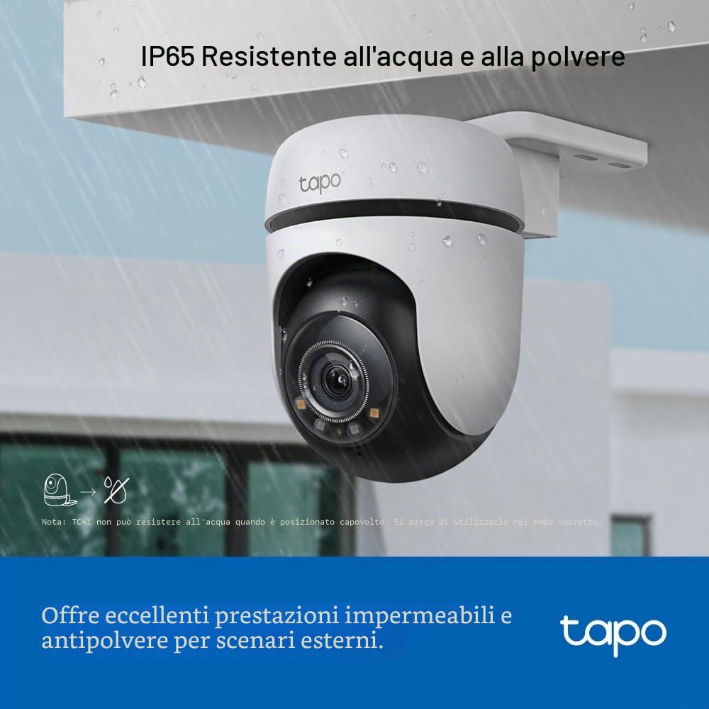 TP-Link Tapo Telecamera di sorvegl. Outdoor Pan/Tilt Wi-Fi TC41 2K