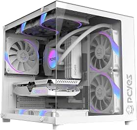 GABINETE GAMER PCYES FORCEFIELD MINI WHITE GHOST - GFFMNWG