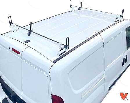 Vantech GFY Heavy Duty 2 Bar Ladder Roof Rack Compatible with Ram ProMaster City Van White