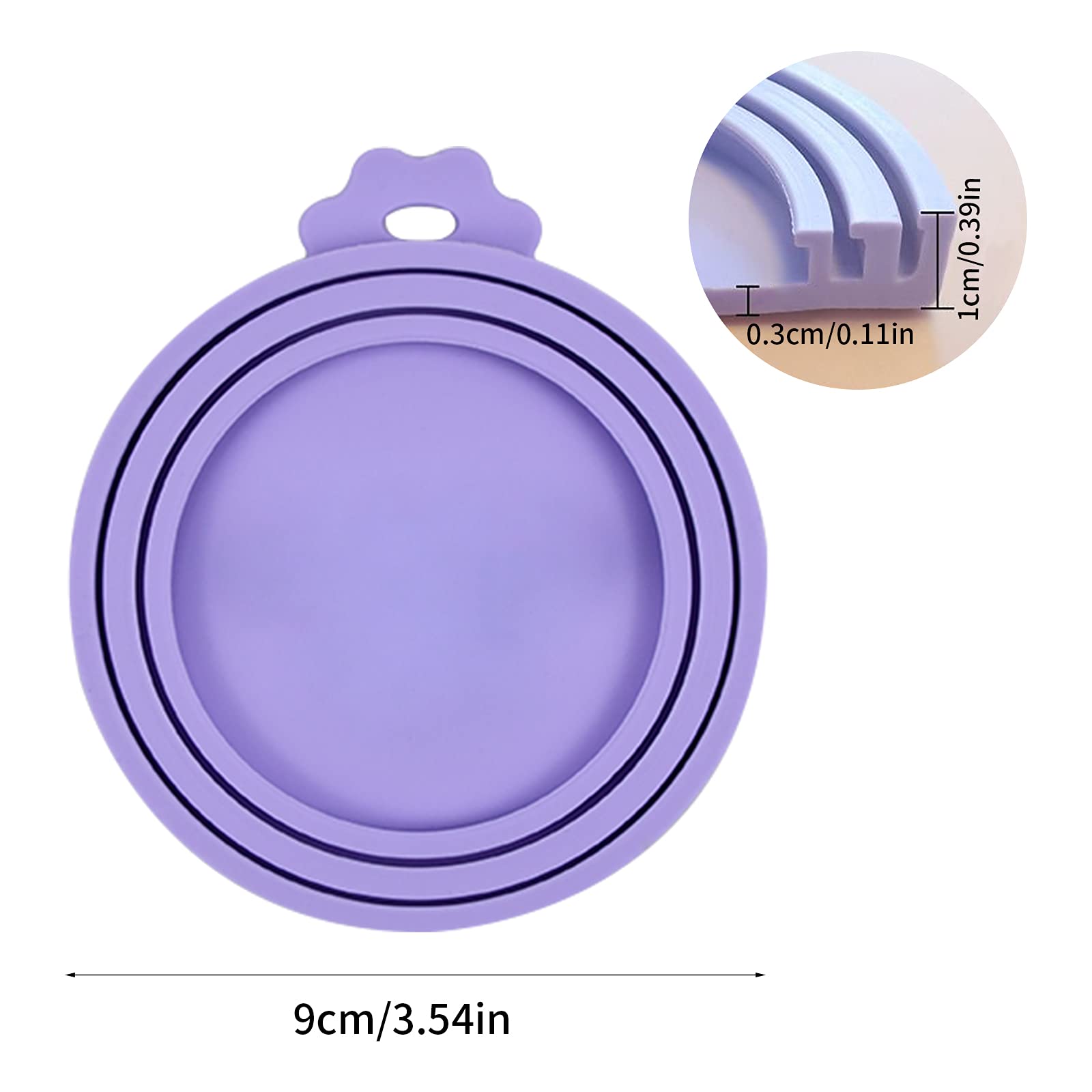 Dokeno 4 Pezzi Coperture in Silicone per Lattine di Cibo 3 in 1 Tappi per Lattine per Animali per Cani Gatti Coperchi Universali in Silicone per Scatolette di Cibo per Animali