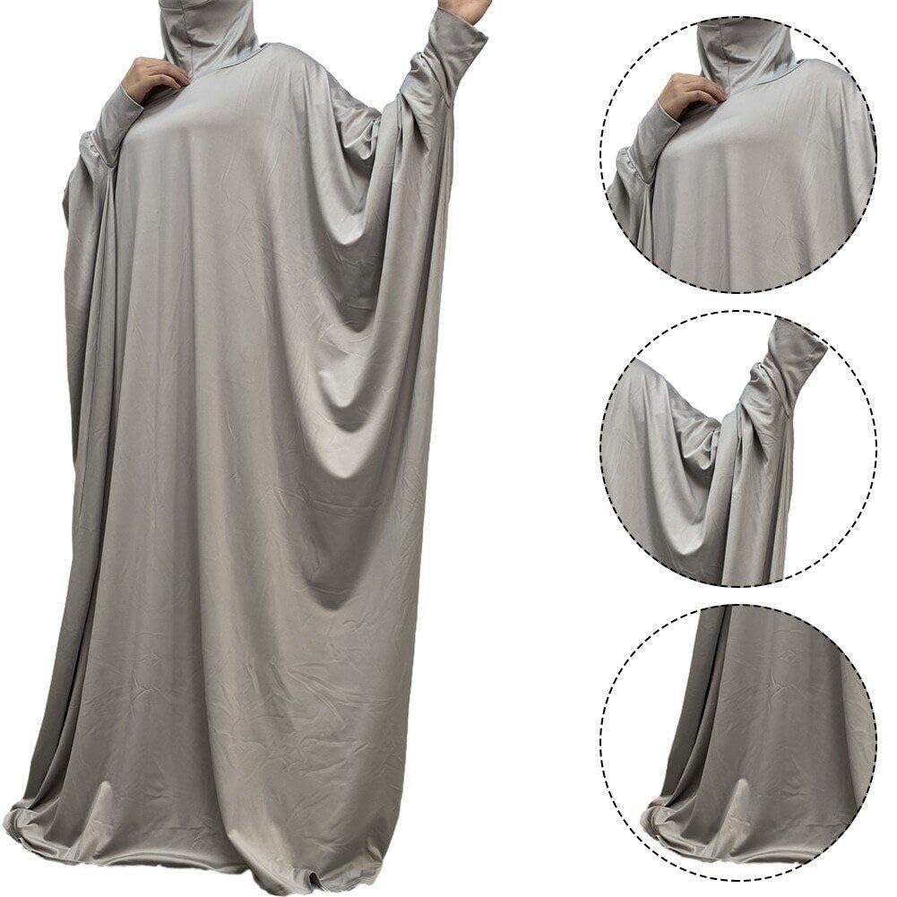Musulmán de una pieza oración Hijab vestido Dubai modesto Abaya mujeres cubierta Jilbab Niqab Islam completo con capucha Jilbab Ramadán regalo