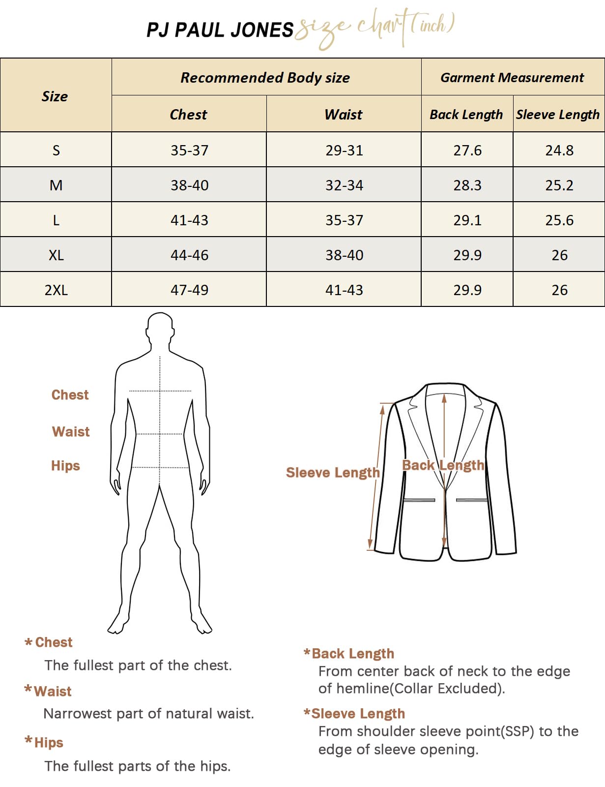 PJ PAUL JONES Blazer décontracté en coton et lin pour homme - Léger - 2 boutons - Non doublé