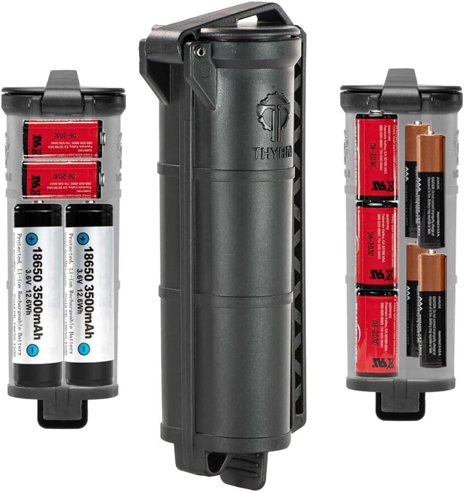 Thyrm CellVault XL Waterproof Battery Storage Case: AA, AAA, CR123, 18650