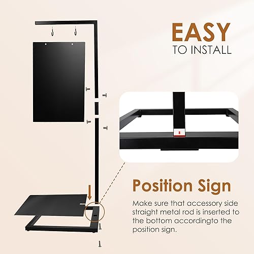 Miniatura 7 de ORIENGEAR Letreros de pizarra con soporte, tablero de tiza de doble cara de 43 x 19 pulgadas, tablero de tiza con accesorios, tablero de menú