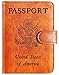 Passport Holder Cover Wallet RFID Blocking Leather Card Case Travel Accessories for Women Men (Claybank)