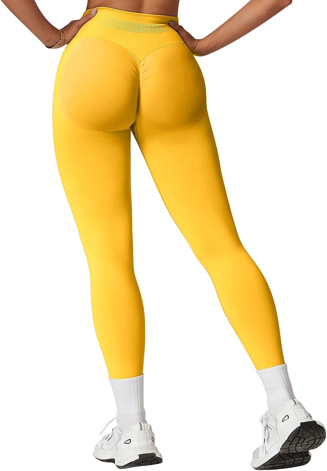 Womens Workout Leggings Seamless Tummy Control Yoga Pants Scrunch Butt Lifting Compression Gym Athletic Leggings