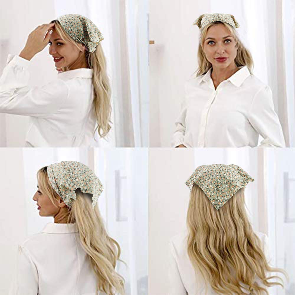 3Pcs Floral Chiffon Hair Scarf Bandanas Boho Women Girls Gift Accessories Amazon.com: Dingion 6 Pcs Floral Hair Bandanas Head Kerchief  main image 4