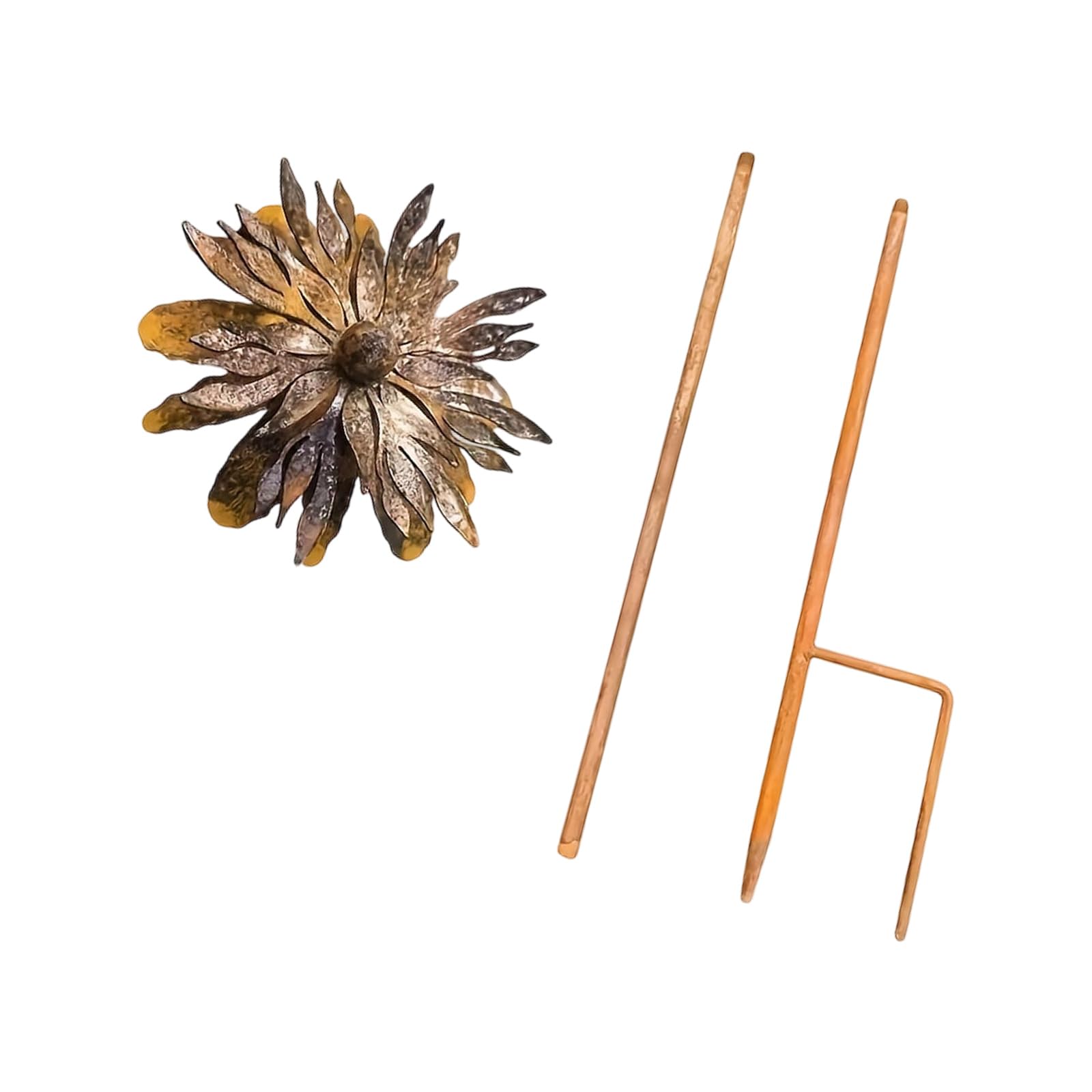 Rusty Metal Garden Stake Rusty Flower Yard Art Iron Flower Decoration Outdoor Decor Gift Metal Stakes