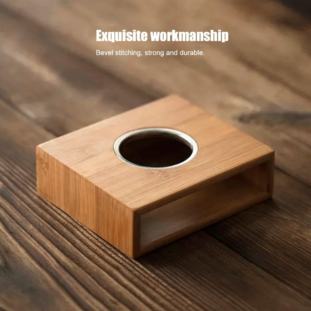 Bamboos Teapot Warmer with Stainless Steel Frame Heat Retention Base for Tea Pots and Kettles Office and Home Use Tea Accessory image 5