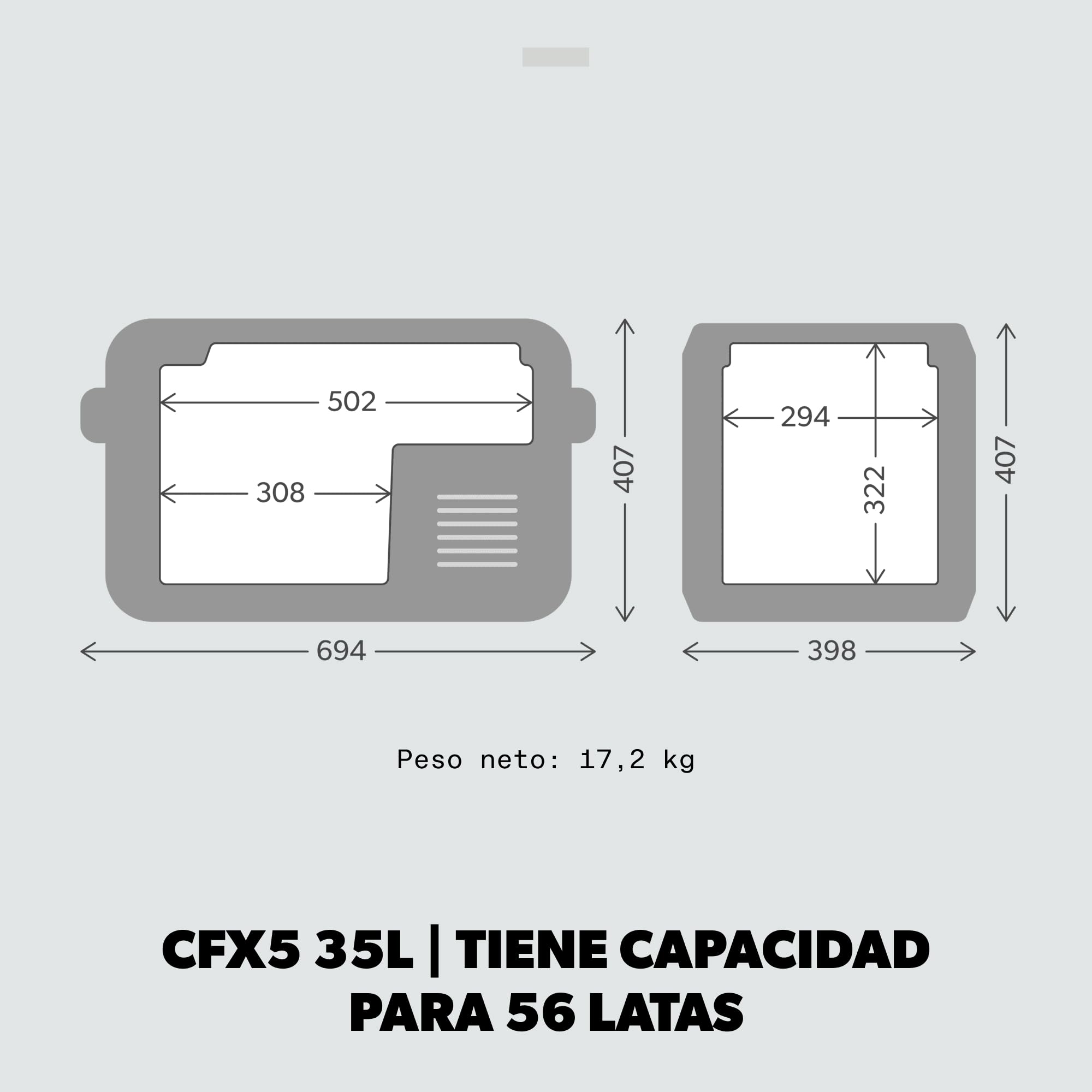 Dometic CFX5 35 - Nevera Portátil con Compresor 36L - 12V/24V, 110-240V - Nevera Pequeña Eléctrica para Coche, Playa - Mini Frigorífico, Refrigerador