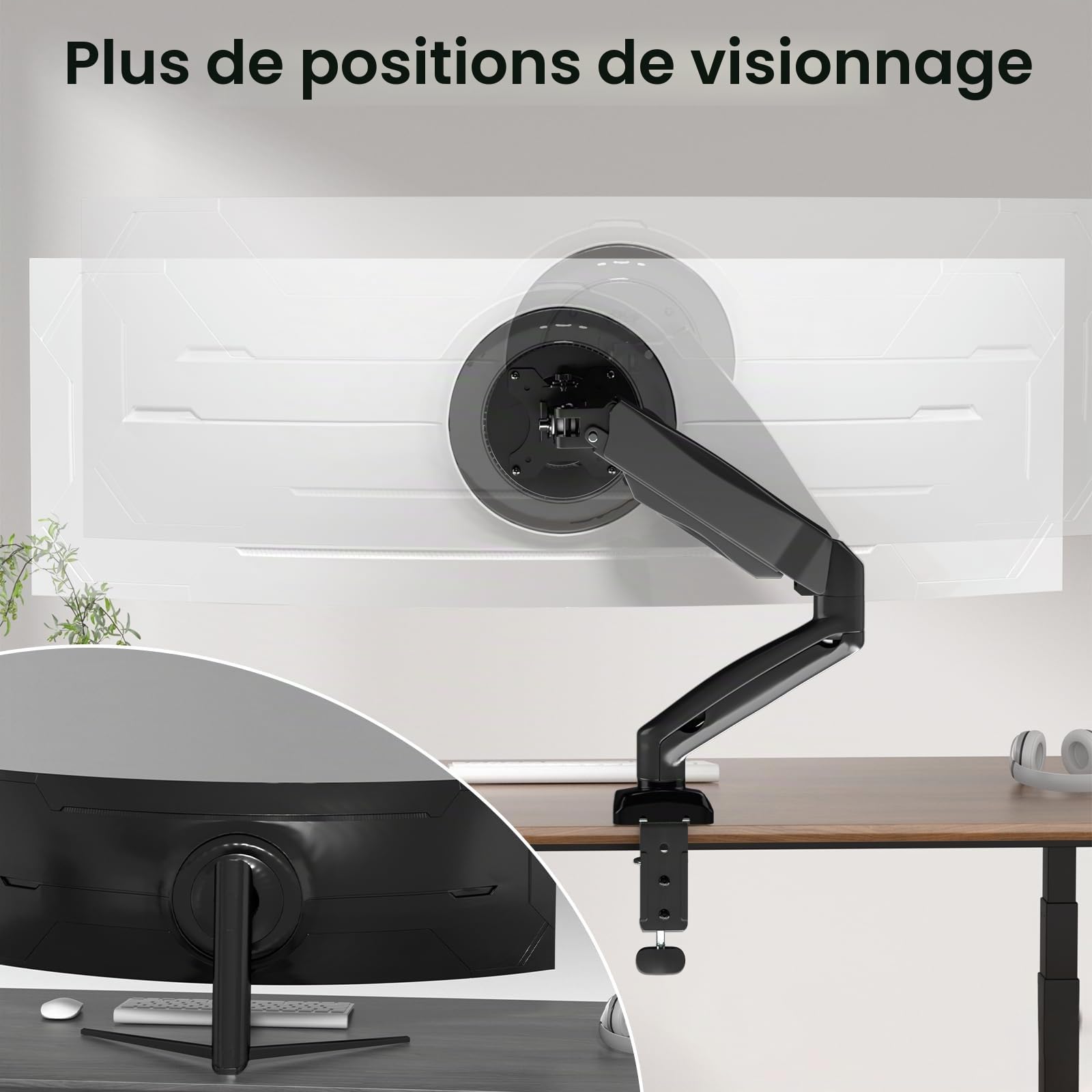 PUTORSEN Montior Adaptateur VESA Compatible avec Les Samsung Odyssey G9, Neo G9, CRG9, CHG9, CHG90, Motif VESA 100x100