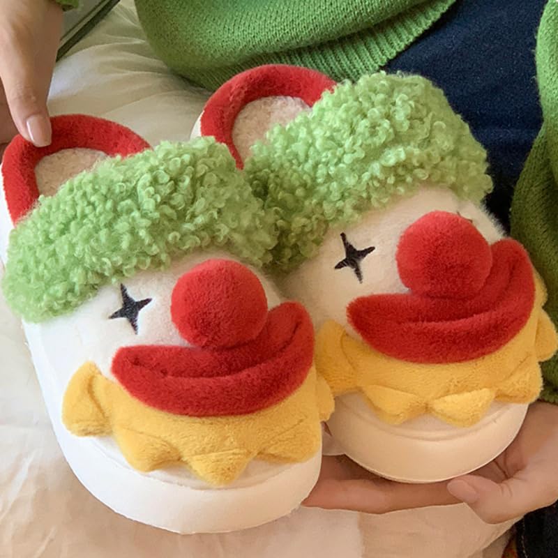 Clown Cotton Slippers Christmas Halloween Autumn Winter Indoor Home Cute Warm Clown Slippers2