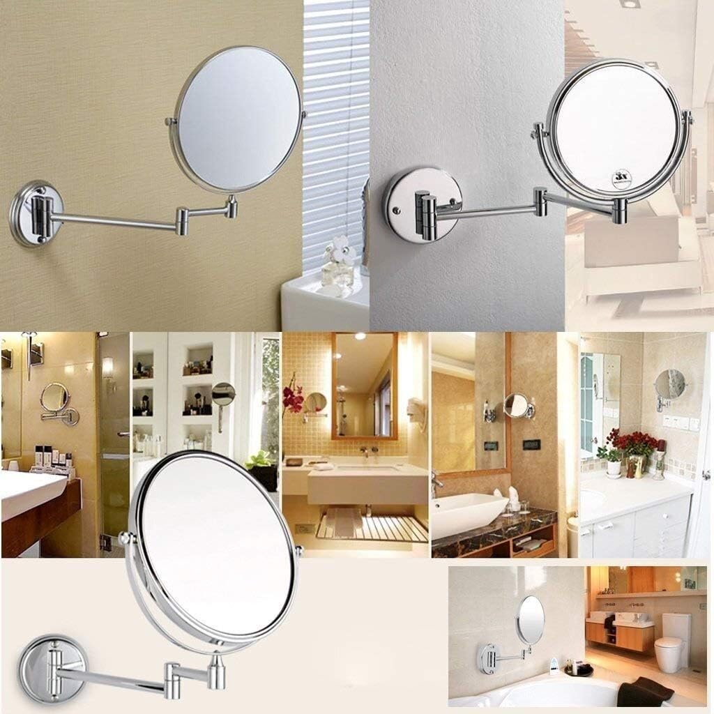 Specchio da parete Vanity Specchio cosmetico double-face 7X Ingrandimento Specchi Bagno Trucco 360 Angolo Girevole Specchi
