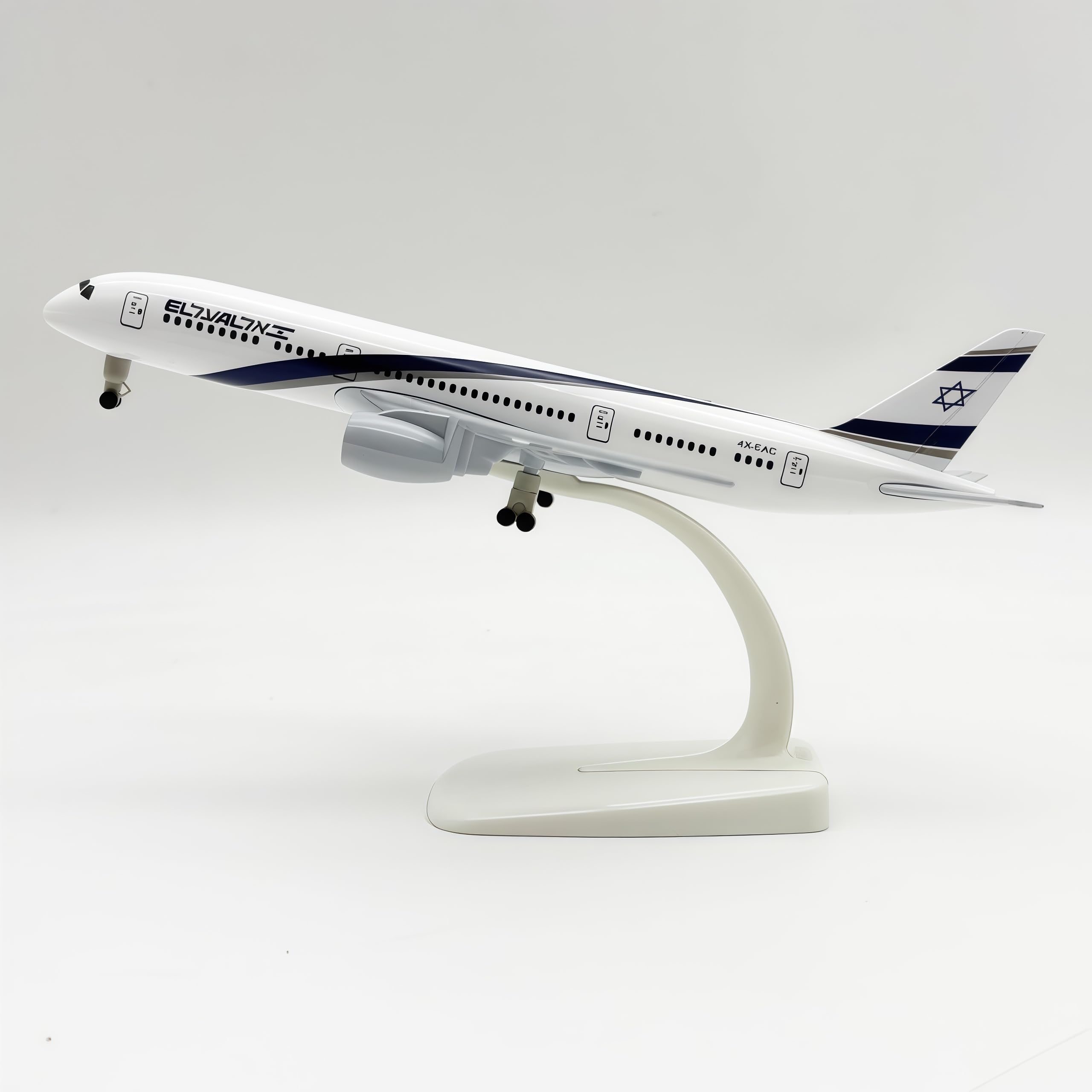 LGSRSNXHTX 20cm Model Plane 1/300 Diecast Metal Airplane Model Israel B787 with Stand Aircraft Collectible for Aviation Enthusiasts,Desktop Decor Gift for Adult
