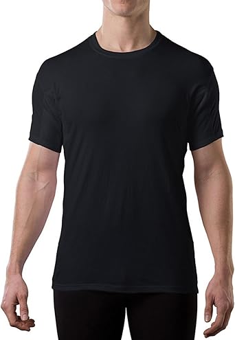 Men's Sweatproof Undershirt - Cotton Crew Neck - Original Fit - with Sweat Pads