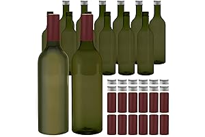 Pack of 12 25 Oz Crystal Clear Plastic Liquor Bottles