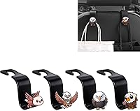 Vista 1 de Gancho para reposacabezas de asiento de automóvil con diseño de águila calva, paquete de 4 ganchos universales para almacenamiento de automóvil
