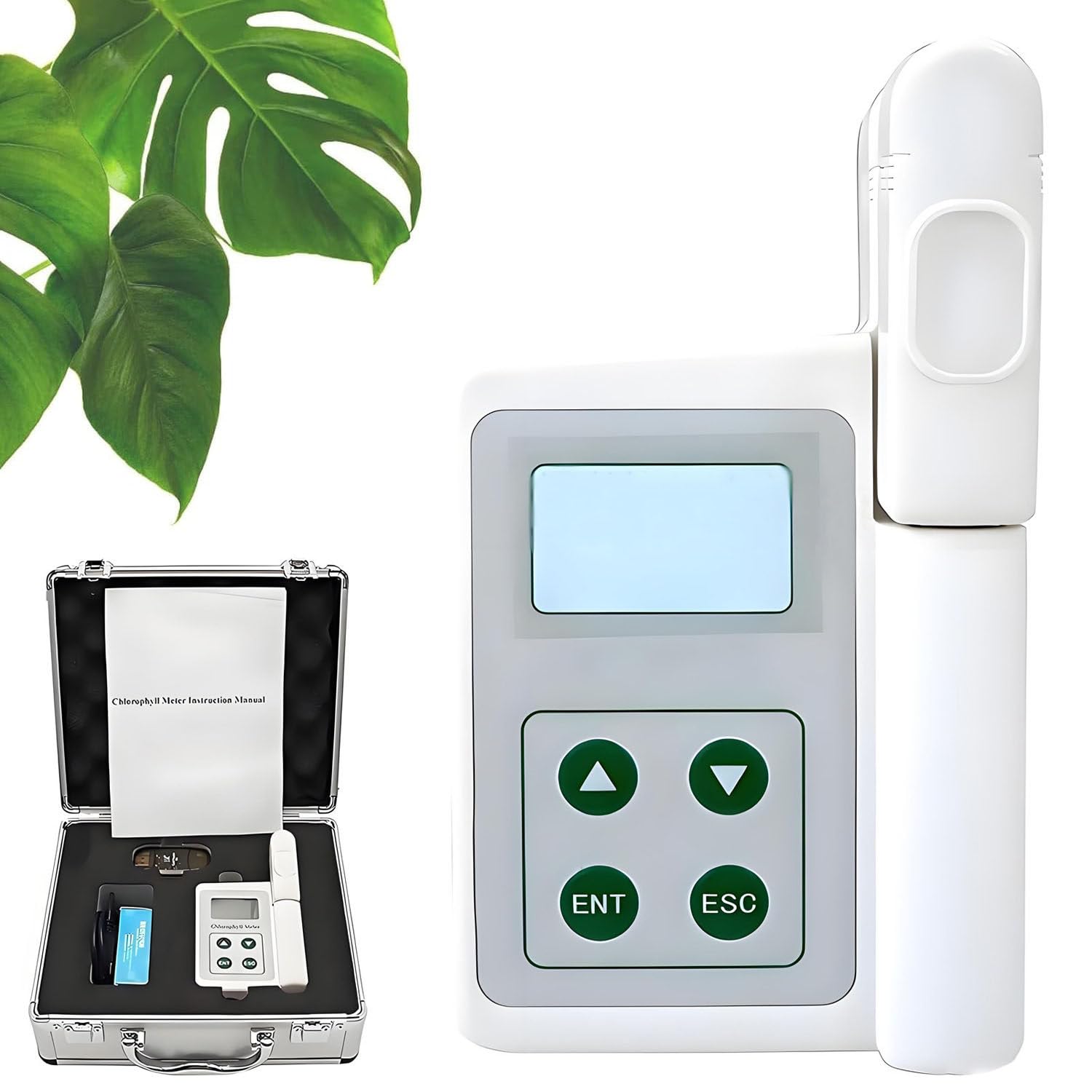 Bybodi Multicolor Portable Chlorophyll Meter With Spad & Nitrogen Analysis - Handheld Chlorophyll/Nitrogen/Temperature/Humidity Tester, 2000Mah Usb Data Export, For Farmers, Gardeners & Scientists B