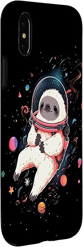 Miniatura 9 de Carcasa para iPhone 11 Pro con diseño de perezoso flotando en planetas espaciales, estrellas y perezosos