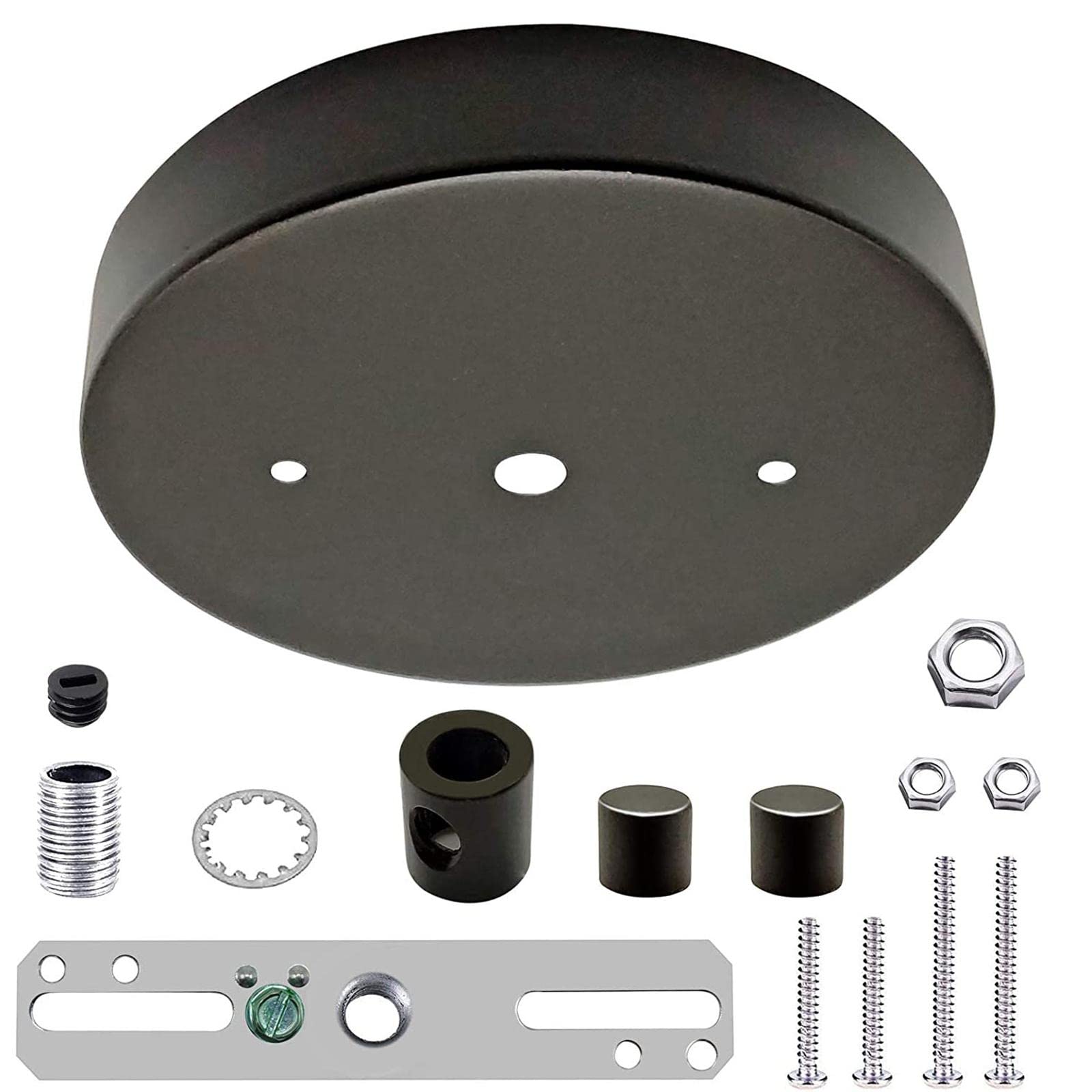 Ceiling Lighting Canopy Kit Pendant Light Disc Covers with Hardware Black-image-11