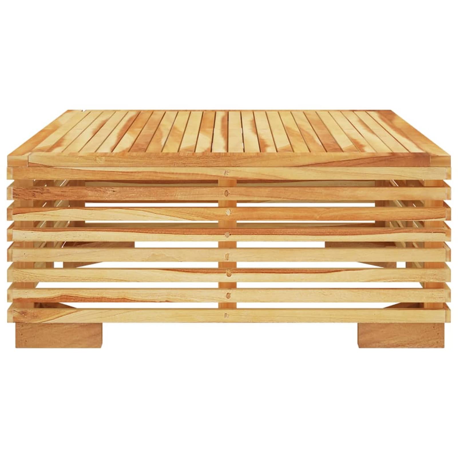 Homgoday Table basse de jardin 69,5 x 69,5 x 31 cm en bois massif teck, table d'appoint, table d'appoint pour salon, salle de réception d'invités, chambre à coucher et mobilier de bureau