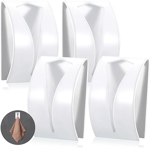 Soporte de gancho autoadhesivo para toallas de acero inoxidable, gancho de toalla de cocina para platos de cocina, soporte de pared no perforante,